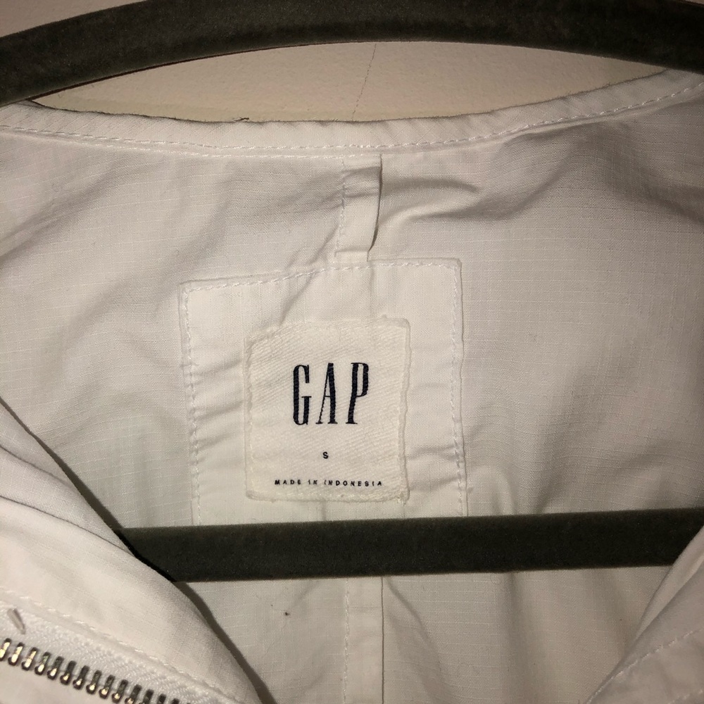 Gap White Spring Hooded Jacket Small - image 3